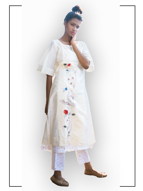 Offwhite Kurti Set