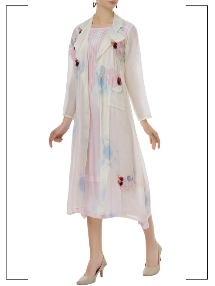 Embroidered Jacket With Dress
