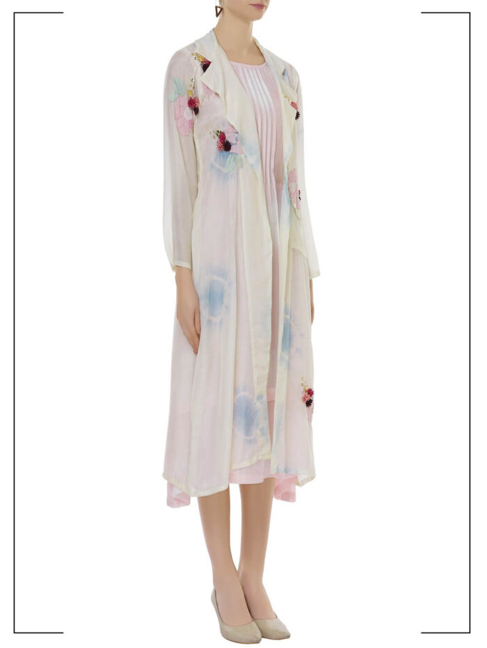 Embroidered Jacket With Dress