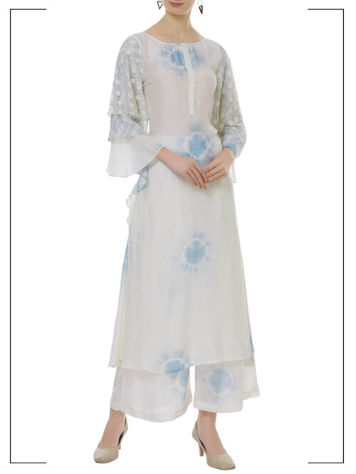 Layered Sleeve Kurta With Palazzo