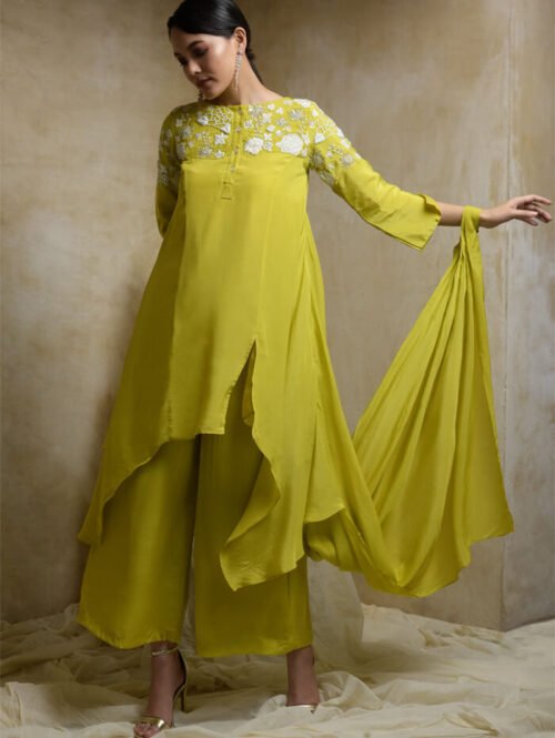 Draped kurta and palazzo set