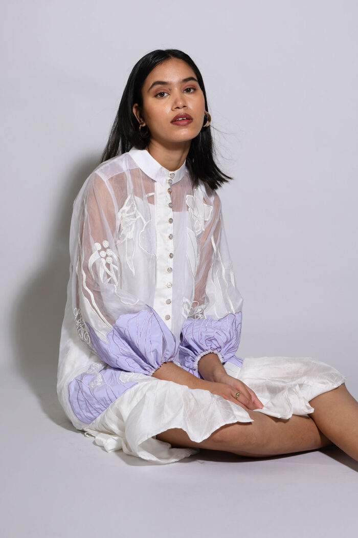 LISIAN  ROSE PLEATED  DRESS - Image 4