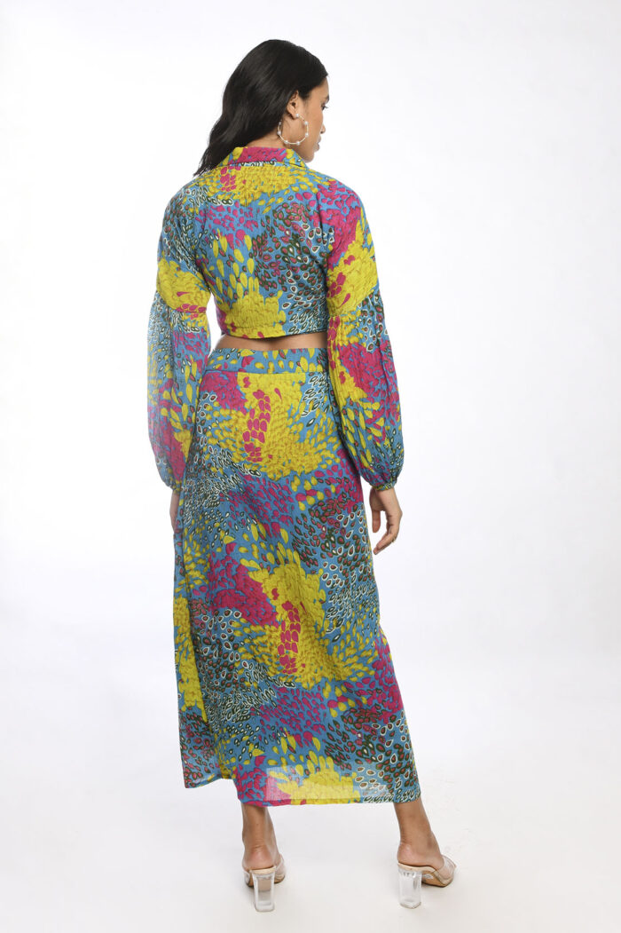COLOUR SPLASH  SKIRT TOP CO-ORD SET - Image 4