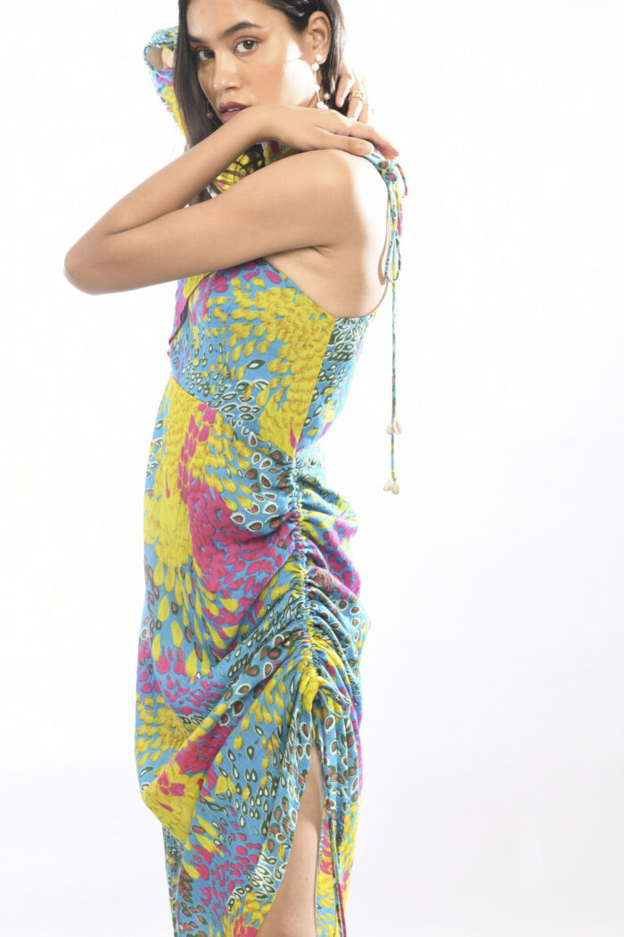 COLOUR SPLASH PRINTED ONE SHOULDER DRESS - Image 3